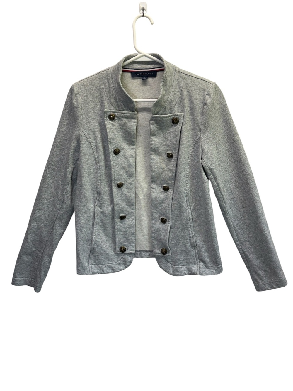 Tommy Hilfiger Women's Gray Military Band Style Jacket
Size M